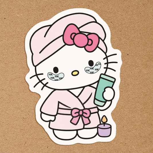 Spa Time Hello Kitty Waterproof Sticker