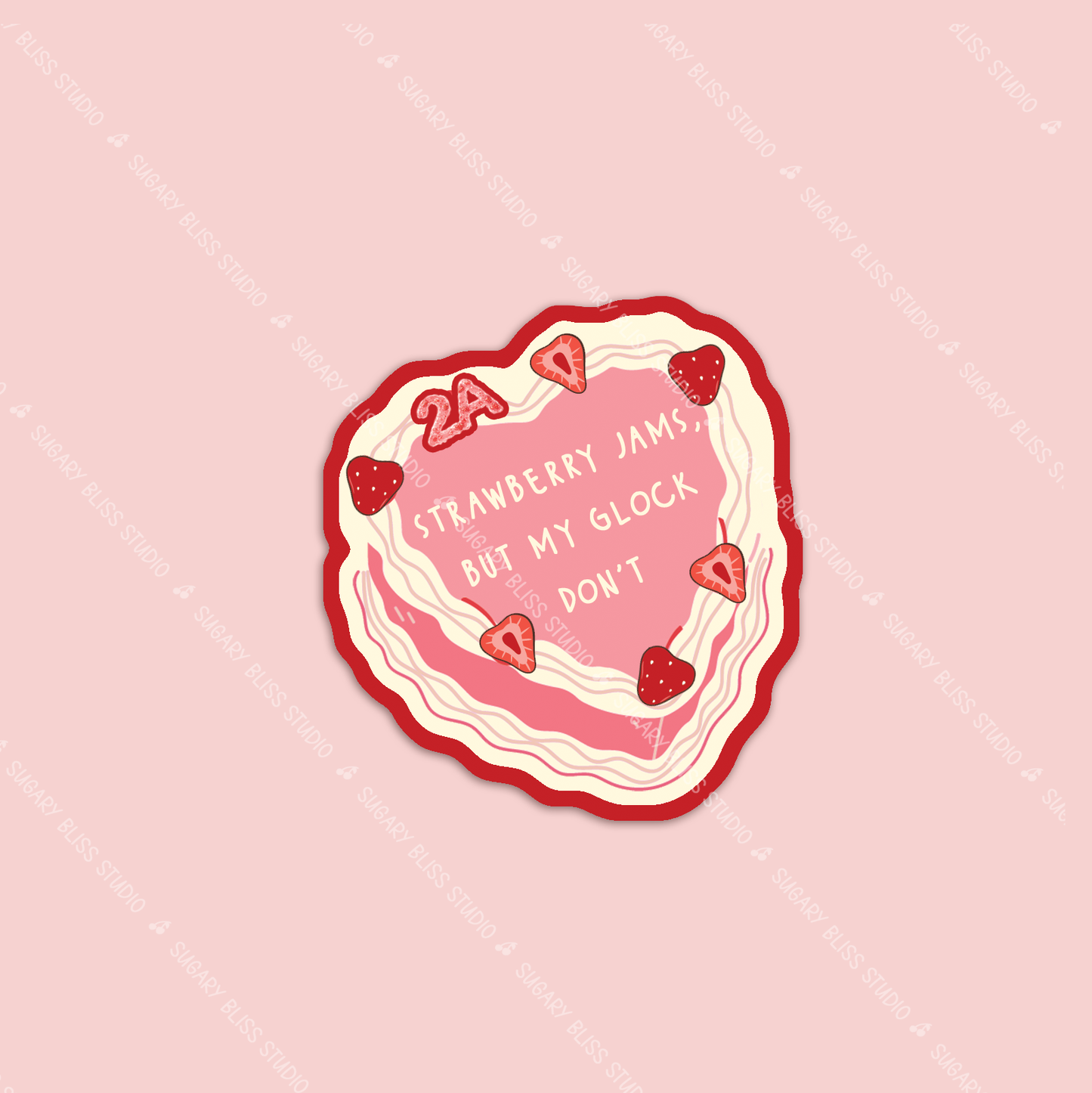 Glock 2A Coquette Cake Sticker Sugary Bliss