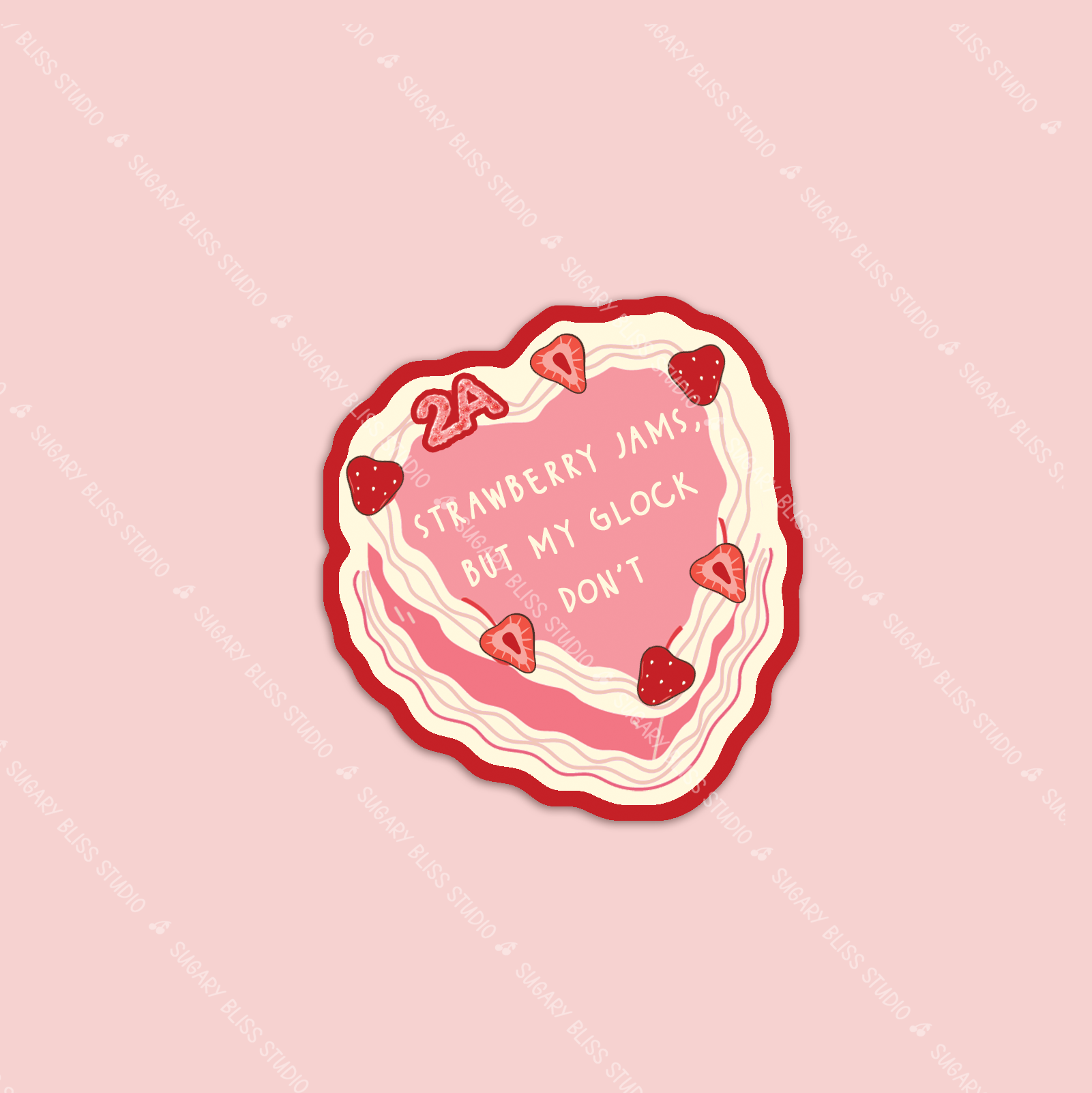 Glock 2A Coquette Cake Sticker Sugary Bliss