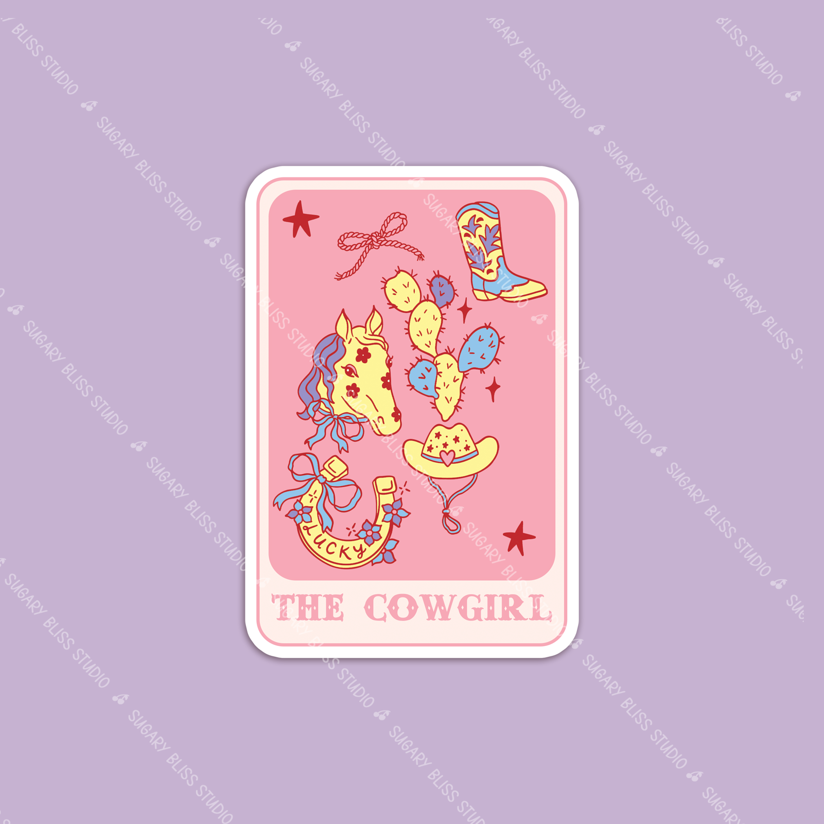 The Cowgirl Pink Sticker Sugary Bliss