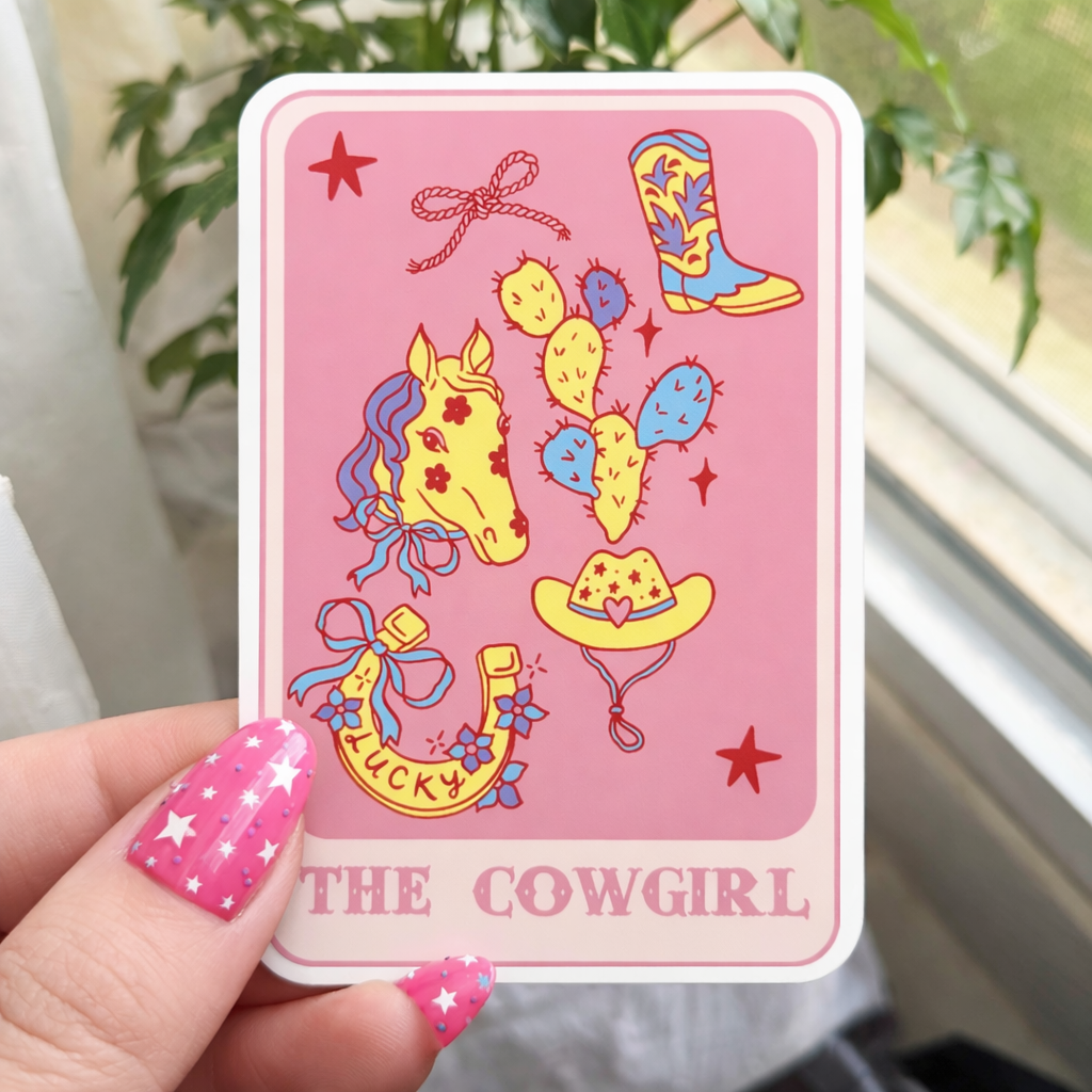 The Cowgirl Pink Sticker Sugary Bliss
