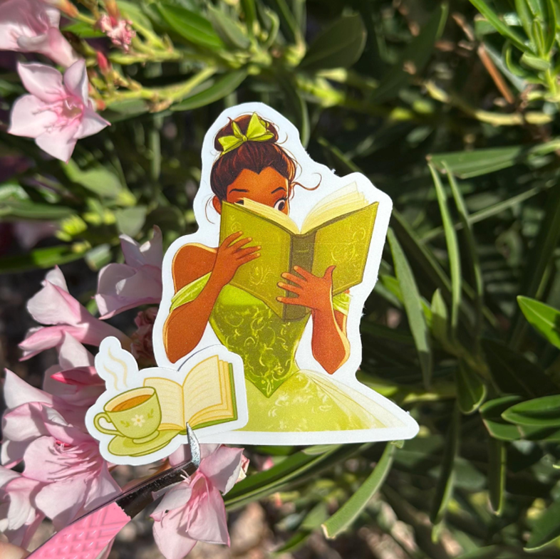 Black Princesses Read Too Sticker Sugary Bliss