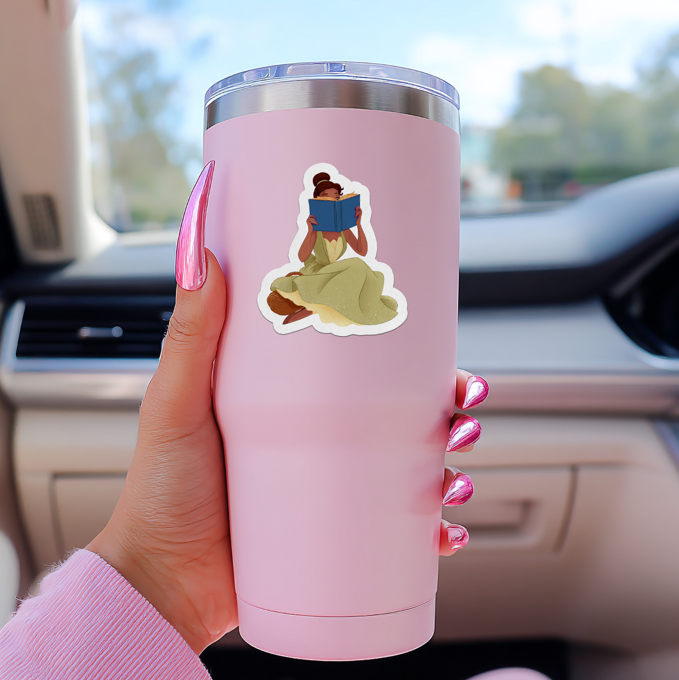 Melanated Bookworm Girly Sticker for Kindle Sugary Bliss