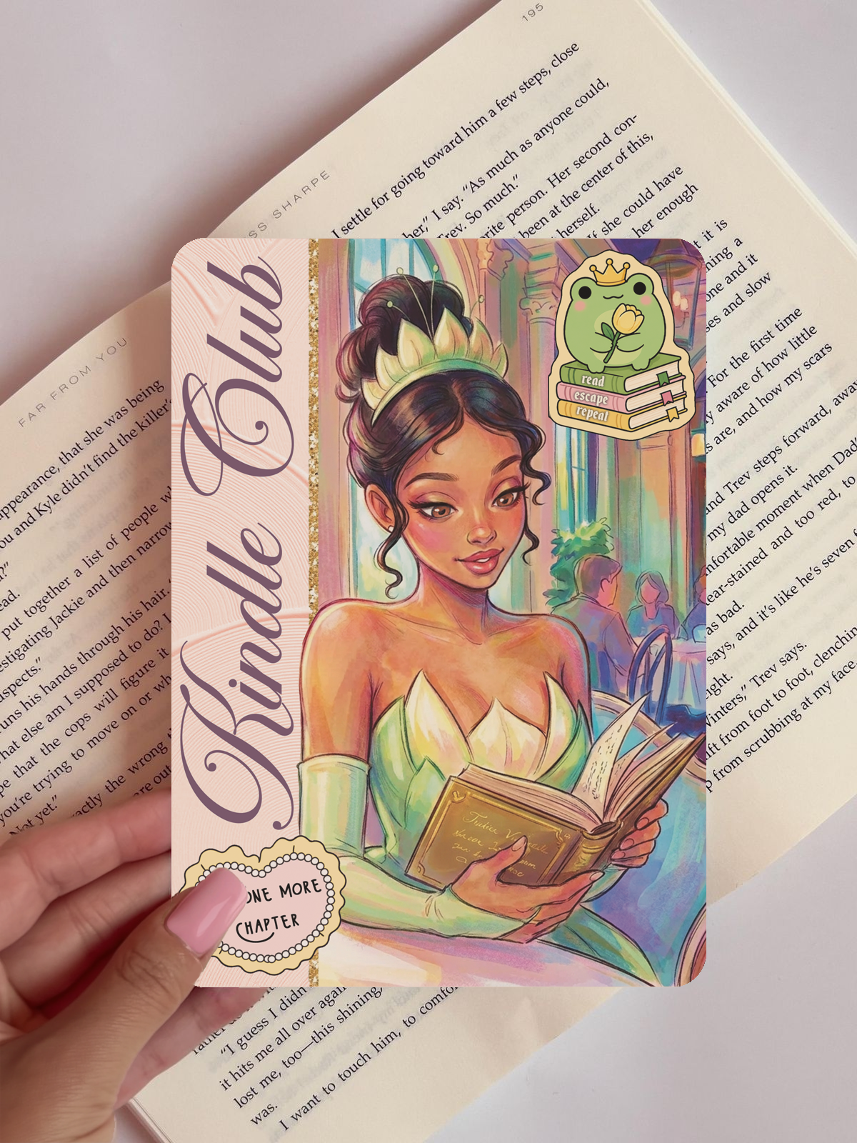 Princess Tiana Kindle Club Cafe Insert  Princess Reader | Disney Kindle Case Insert
