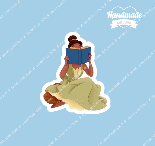 Melanated Bookworm Girly Sticker for Kindle Sugary Bliss
